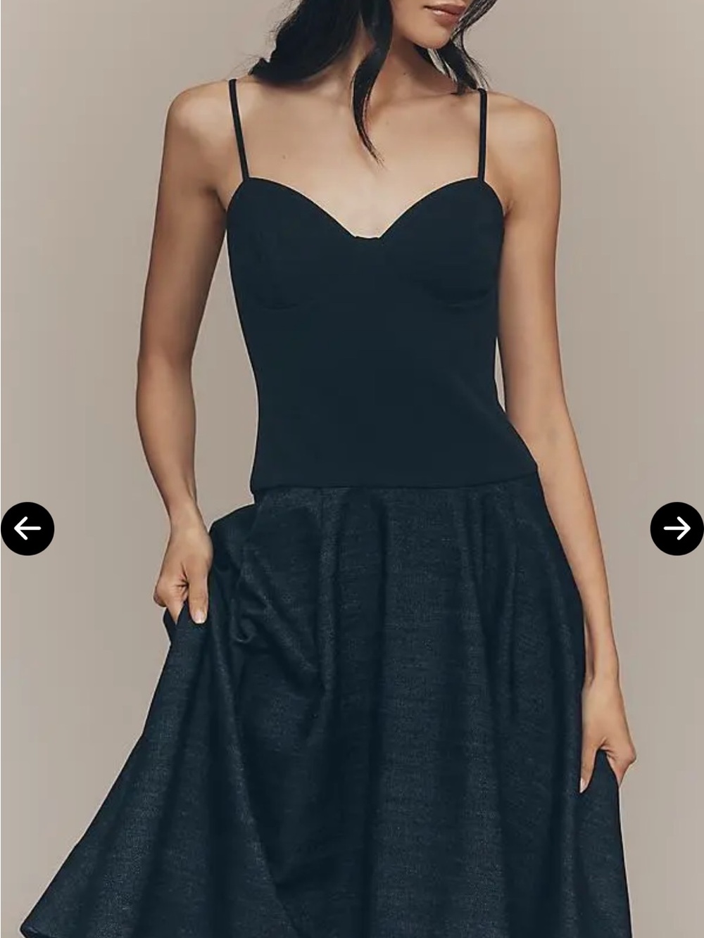 Mare Mare for Anthropologie Knit Denim Twofer Midi Dress